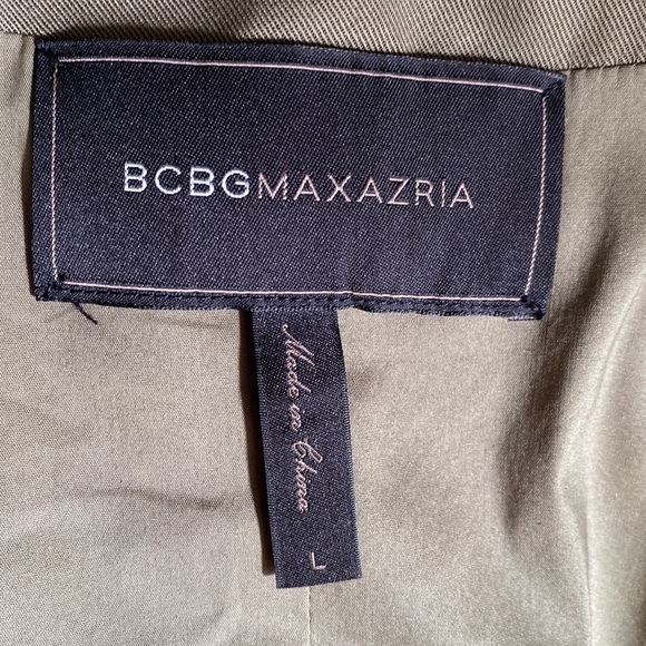 BCBG Maxazria, Double-Layer Long Sleeves Open-front Blazer, Forest Green, Large - Picture 5 of 5
